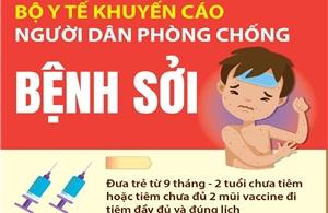 Bộ Y tế khuyến cáo người dân phòng bệnh sởi