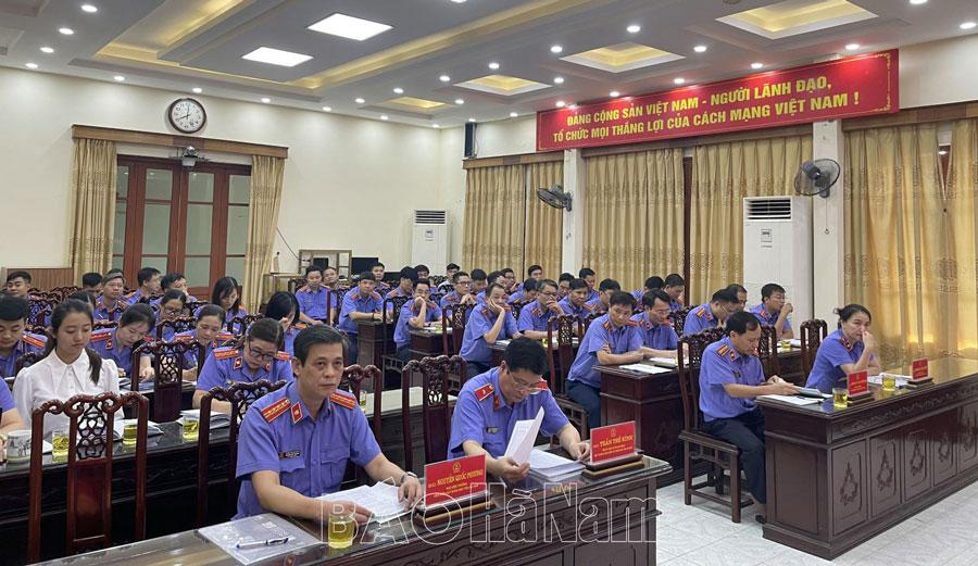 Viện KSND tỉnh trao đổi nghiệp vụ công tác thực hành quyền công tố, kiểm sát giải quyết vụ án kinh tế