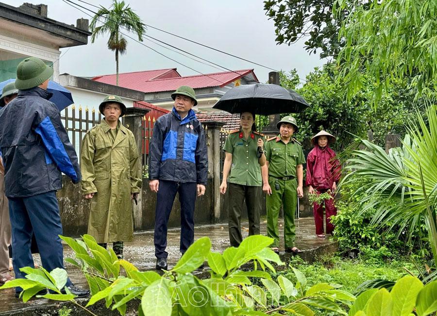 Công an Bình Lục chủ động ứng phó với mưa lũ