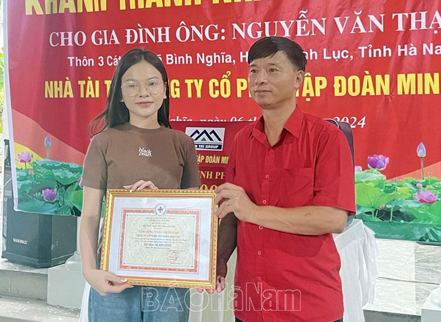 Khánh thành Nhà Chữ thập đỏ tại xã Bình Nghĩa