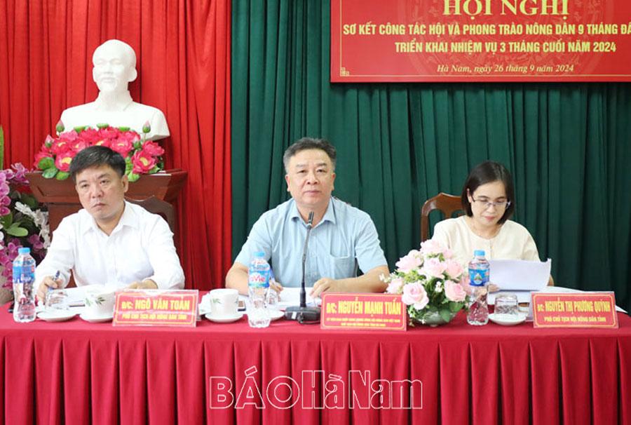 Hội Nông dân tỉnh triển khai nhiệm vụ trọng tâm quý IV