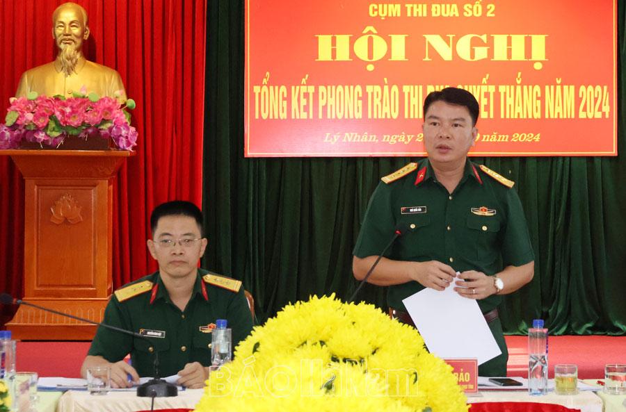 Cụm thi đua số 2 Bộ CHQS tỉnh tổng kết phong trào thi đua Quyết thắng năm 2024
