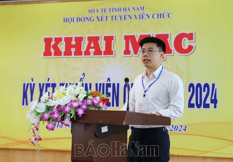 Sở Y tế khai mạc Kỳ xét tuyển viên chức năm 2024
