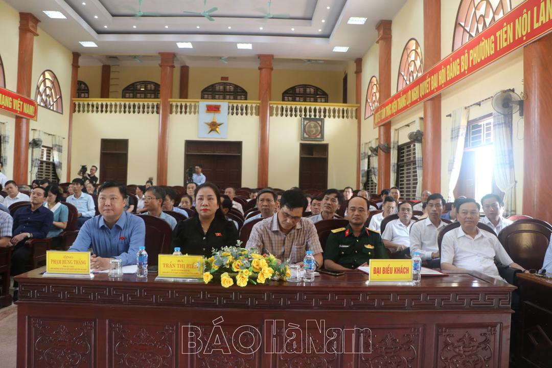 Đoàn ĐBQH tỉnh tiếp xúc cử tri trước Kỳ họp thứ 8, Quốc hội khóa XV tại thị xã Duy Tiên