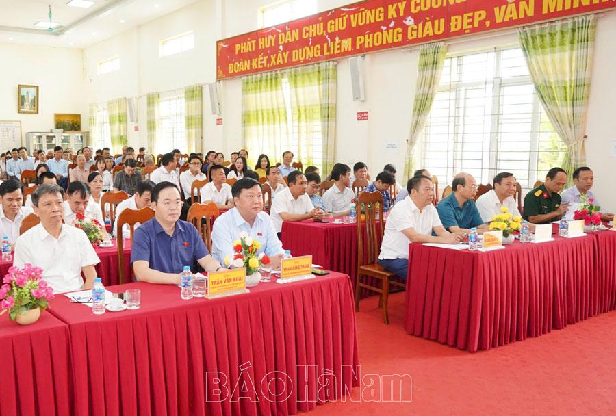 Đoàn ĐBQH tỉnh tiếp xúc cử tri trước Kỳ họp thứ 8, Quốc hội khóa XV tại huyện Thanh Liêm