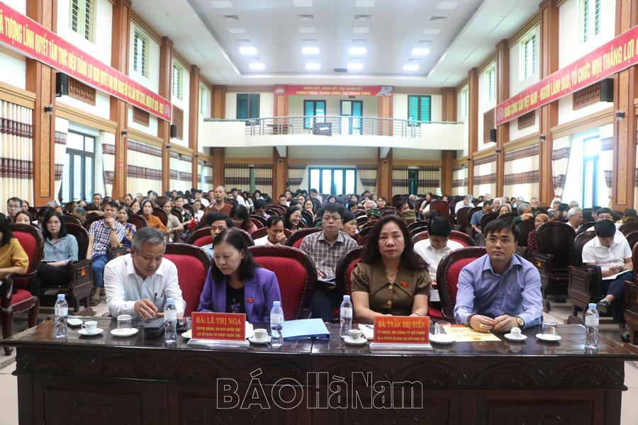 Đoàn ĐBQH tỉnh tiếp xúc cử tri trước Kỳ họp thứ 8, Quốc hội khóa XV tại huyện Kim Bảng