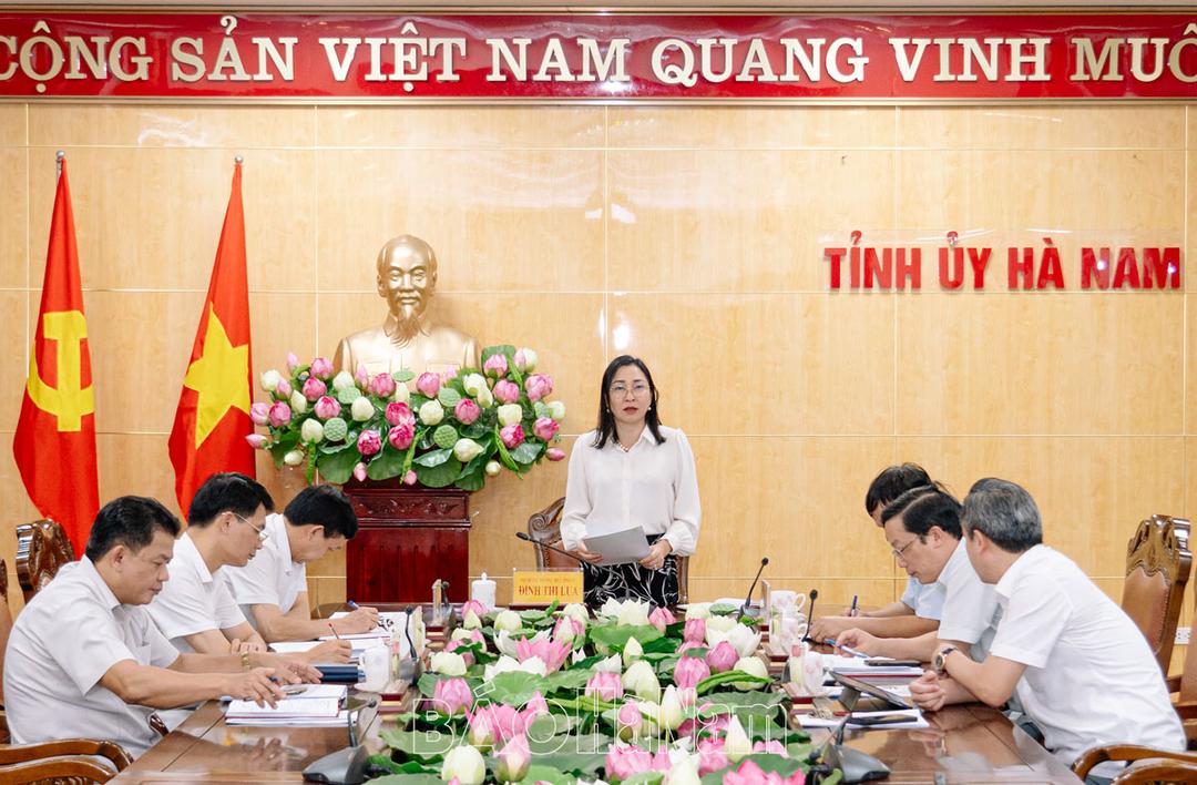Giao ban Thường trực Tỉnh ủy với lãnh đạo các cơ quan tham mưu, giúp việc Tỉnh ủy quý III