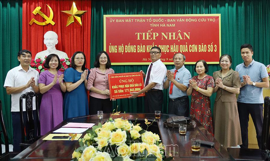 Cộng đồng người Hà Nam tại Cộng hòa Séc ủng hộ đồng bào khắc phục hậu quả cơn bão số 3