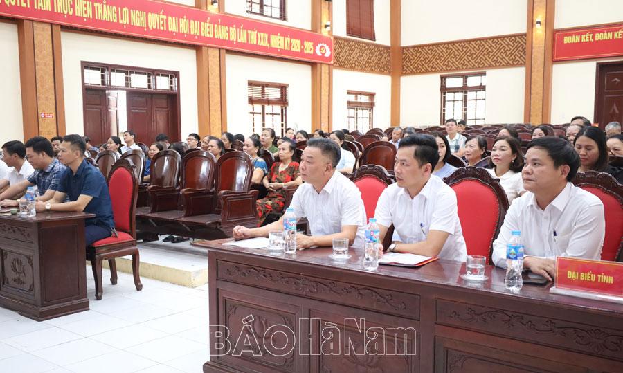 HND Kim Bảng trao đổi kinh nghiệm vận động cán bộ, hội viên chấp hành pháp luật về GPMB