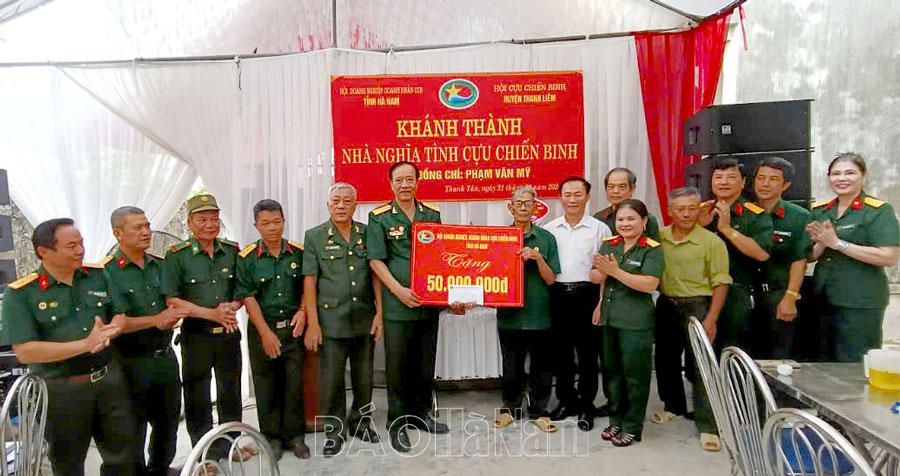 Hội Doanh nghiệp – Doanh nhân Cựu chiến binh tỉnh bàn giao nhà “Nghĩa tình cựu chiến binh”