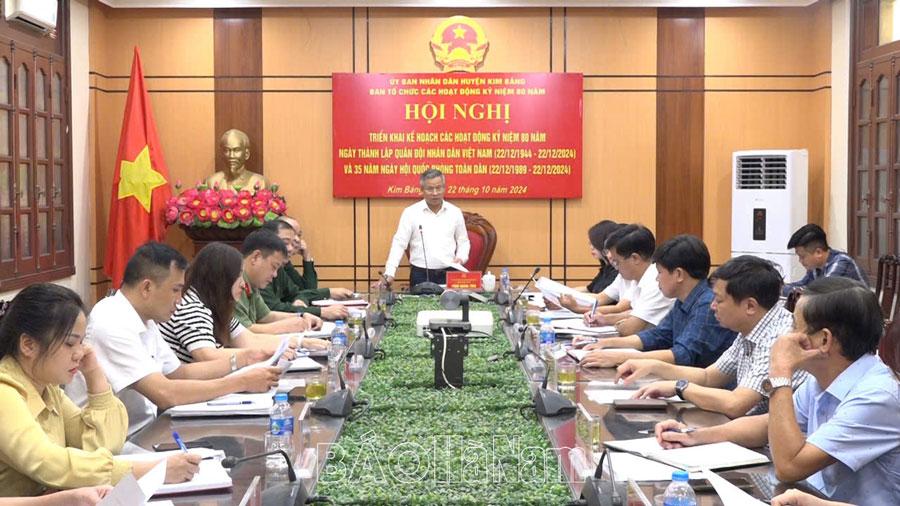 Kim Bảng triển khai kế hoạch kỷ niệm 80 năm Ngày thành lập Quân đội nhân dân Việt Nam