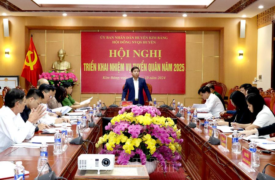 Kim Bảng triển khai công tác tuyển quân năm 2025