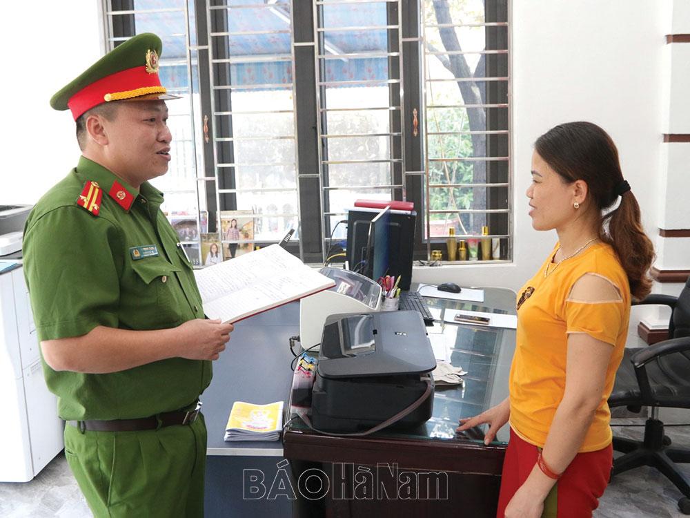 Công an huyện Thanh Liêm tăng cường bảo đảm an ninh trật tự cơ sở