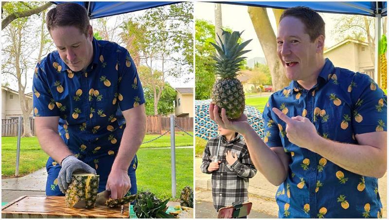 Người gọt và cắt dứa nhanh nhất thế giới