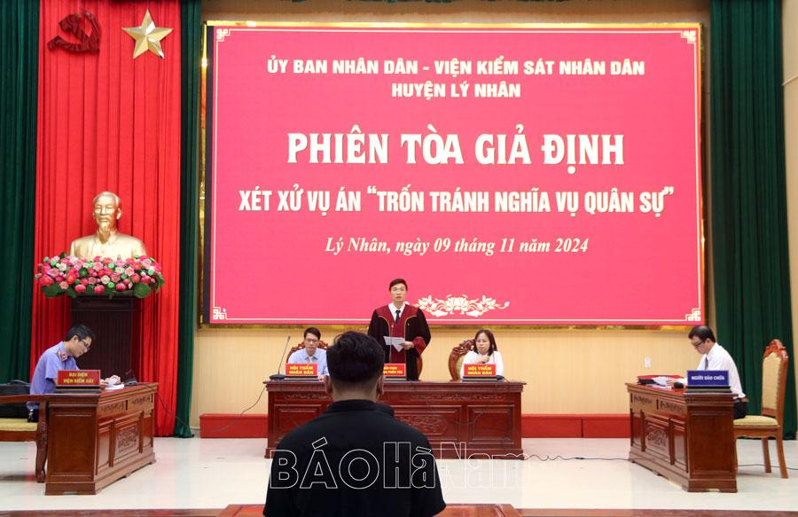 Phiên toà giả định xét xử vụ án “Trốn tránh nghĩa vụ quân sự”