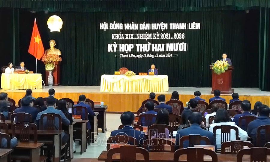 HĐND huyện Thanh Liêm tổ chức Kỳ họp thường lệ cuối năm