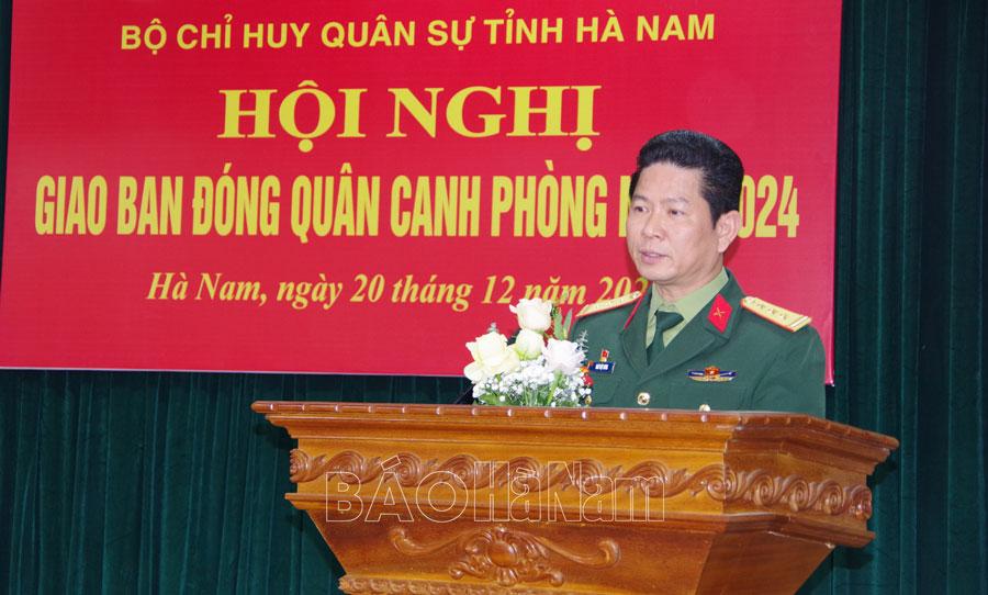 Bộ CHQS tỉnh giao ban đóng quân canh phòng năm 2024