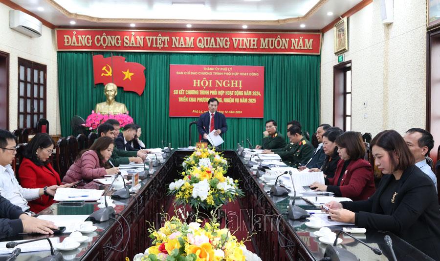 Thành phố Phủ Lý sơ kết chương trình phối hợp hoạt động công tác dân vận