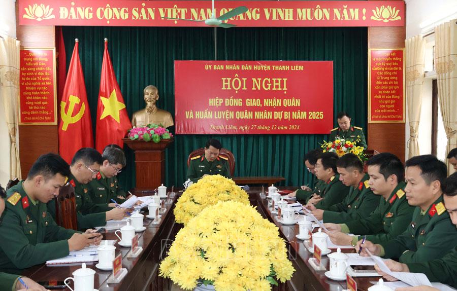 Thanh Liêm hiệp đồng giao, nhận quân và huấn luyện quân nhân dự bị năm 2025