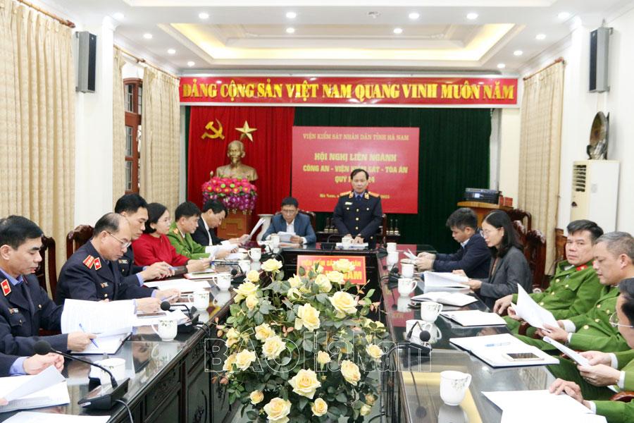 Ba ngành làm án triển khai công tác phối hợp hoạt động tố tụng hình sự quý I/2025