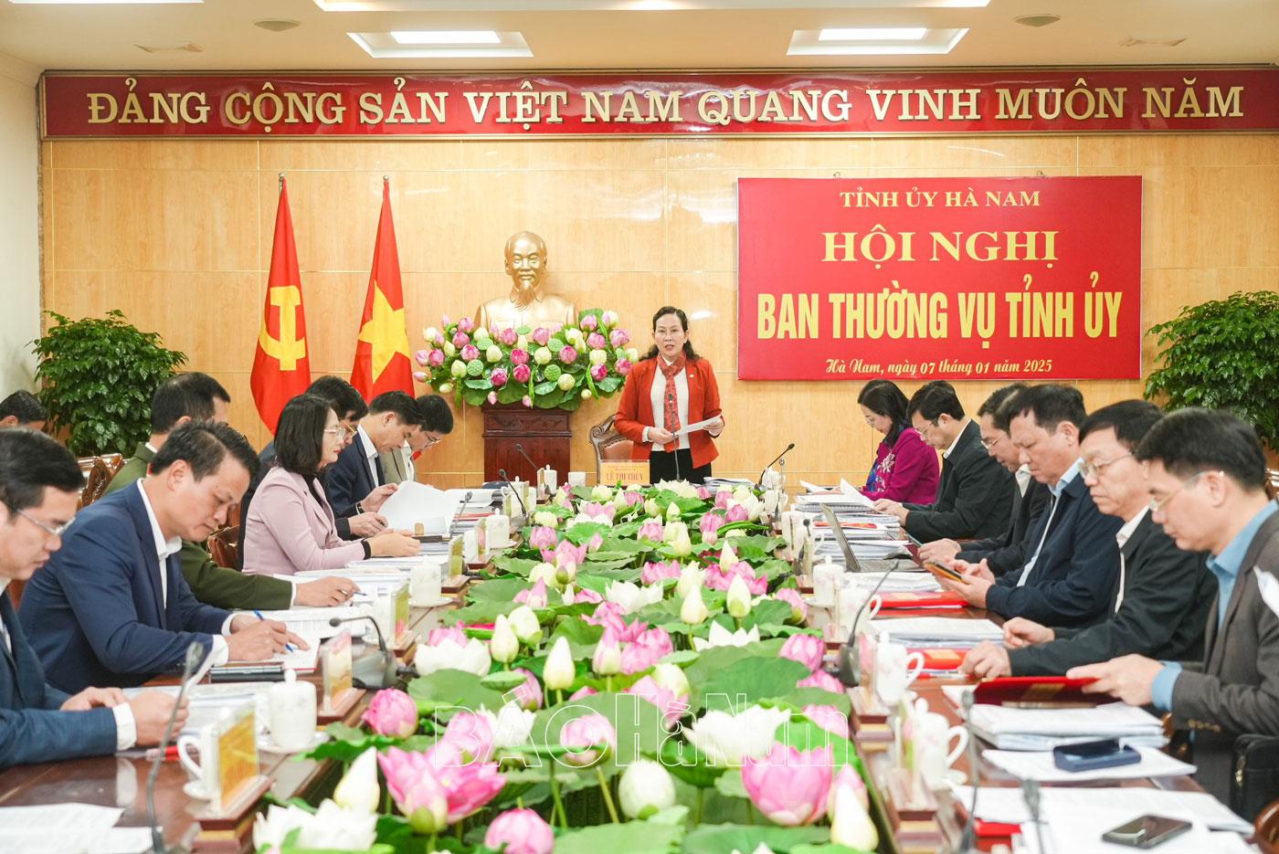 BTV Tỉnh ủy cho ý kiến, chủ trương các nội dung dự kiến trình Kỳ họp chuyên đề HĐND tỉnh