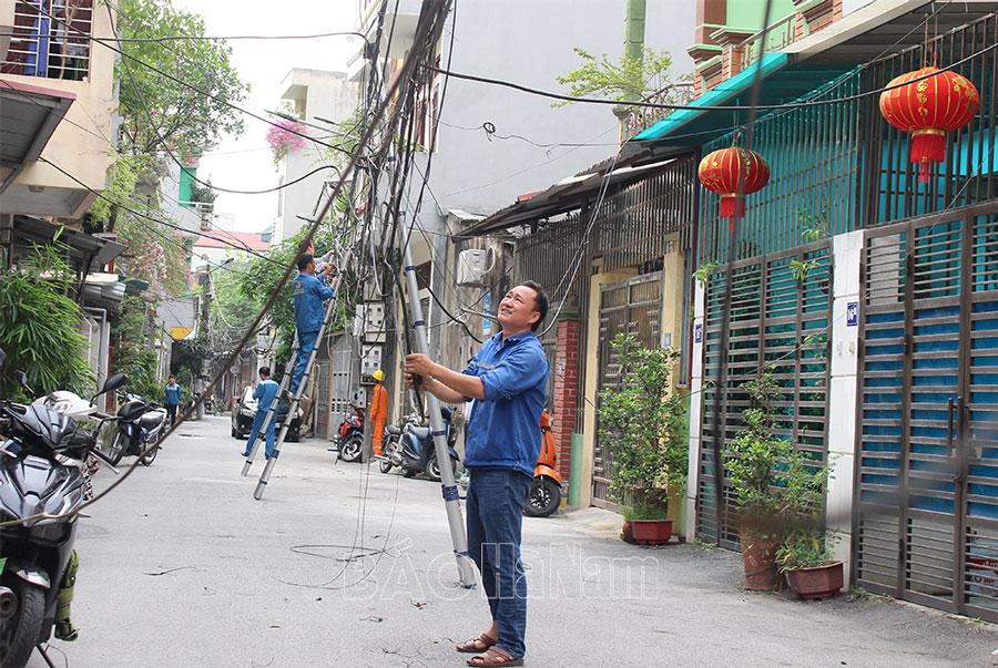 Viễn thông Hà Nam tiên phong chỉnh trang, ngầm hóa cáp viễn thông