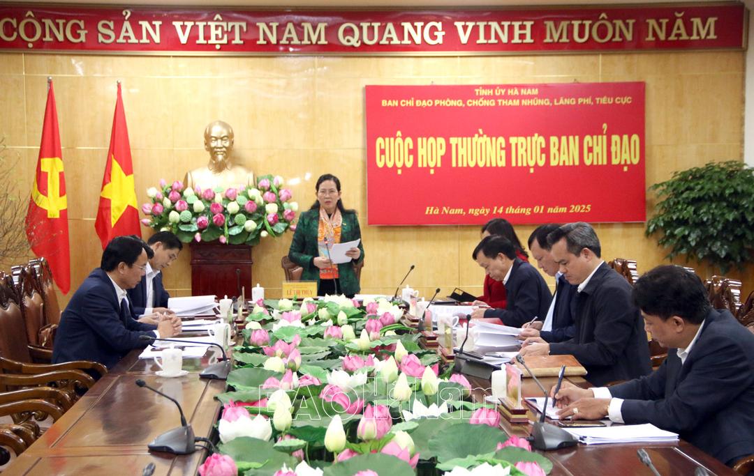 Thường trực Ban Chỉ đạo tỉnh về phòng, chống tham nhũng, lãng phí, tiêu cực triển khai nhiệm vụ thời gian tới