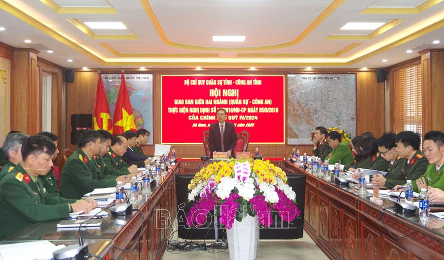 Bộ Quốc phòng – Bộ Công an giao ban trực tuyến thực hiện Nghị định số 03