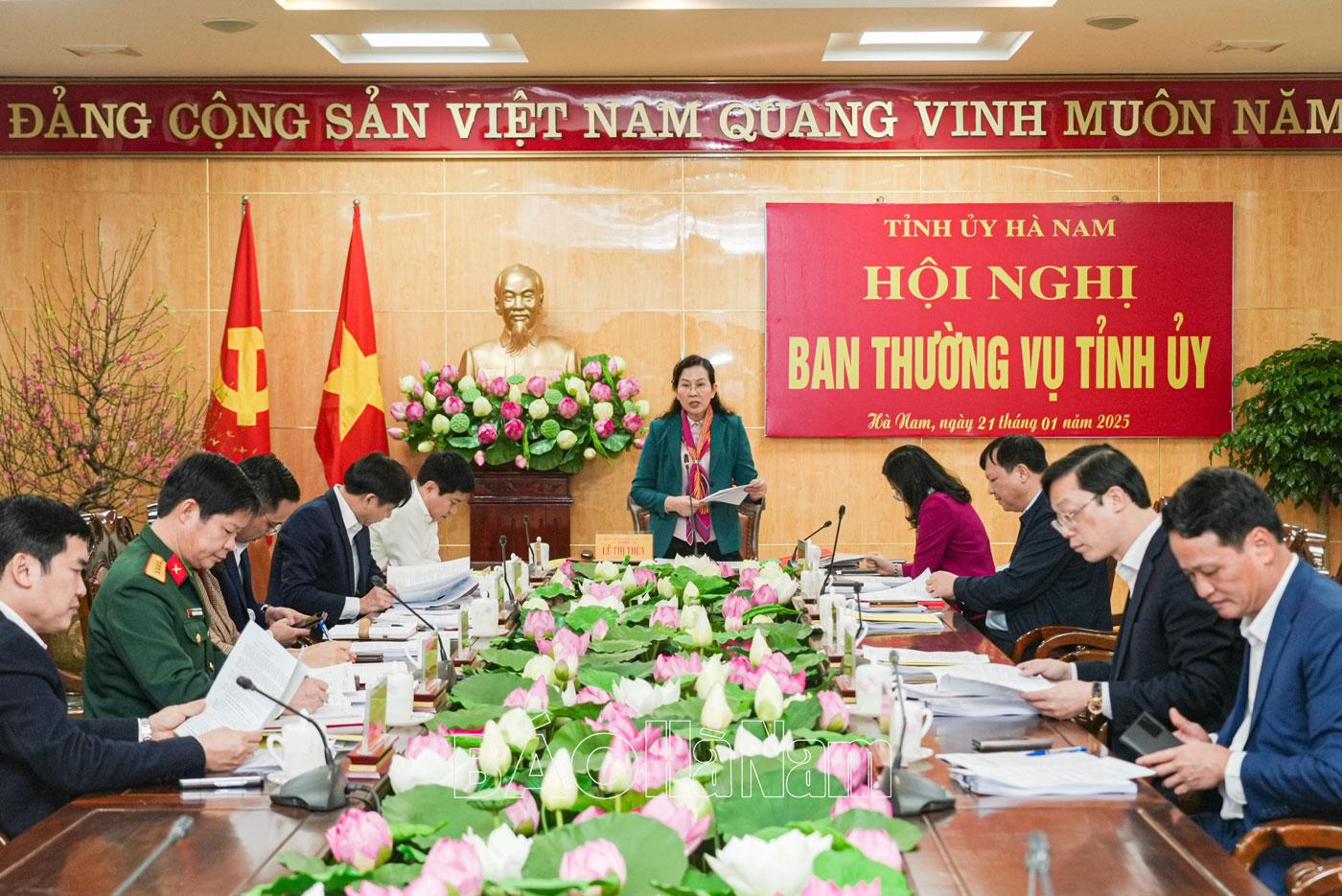 BTV Tỉnh ủy cho ý kiến về công tác kiểm tra, giám sát và các nội dung theo thẩm quyền