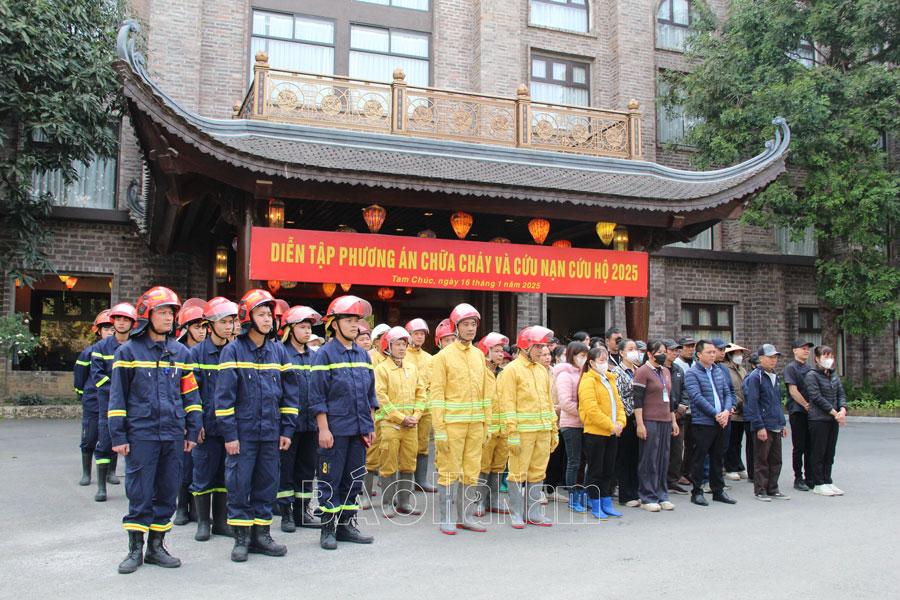 Khu Du lịch Tam Chúc bảo đảm an toàn phòng, chống cháy, nổ mùa lễ hội