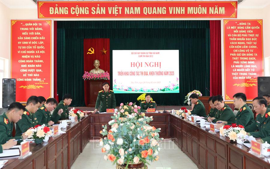 Cụm thi đua số 2 Bộ CHQS tỉnh triển khai công tác thi đua khen thưởng năm 2025