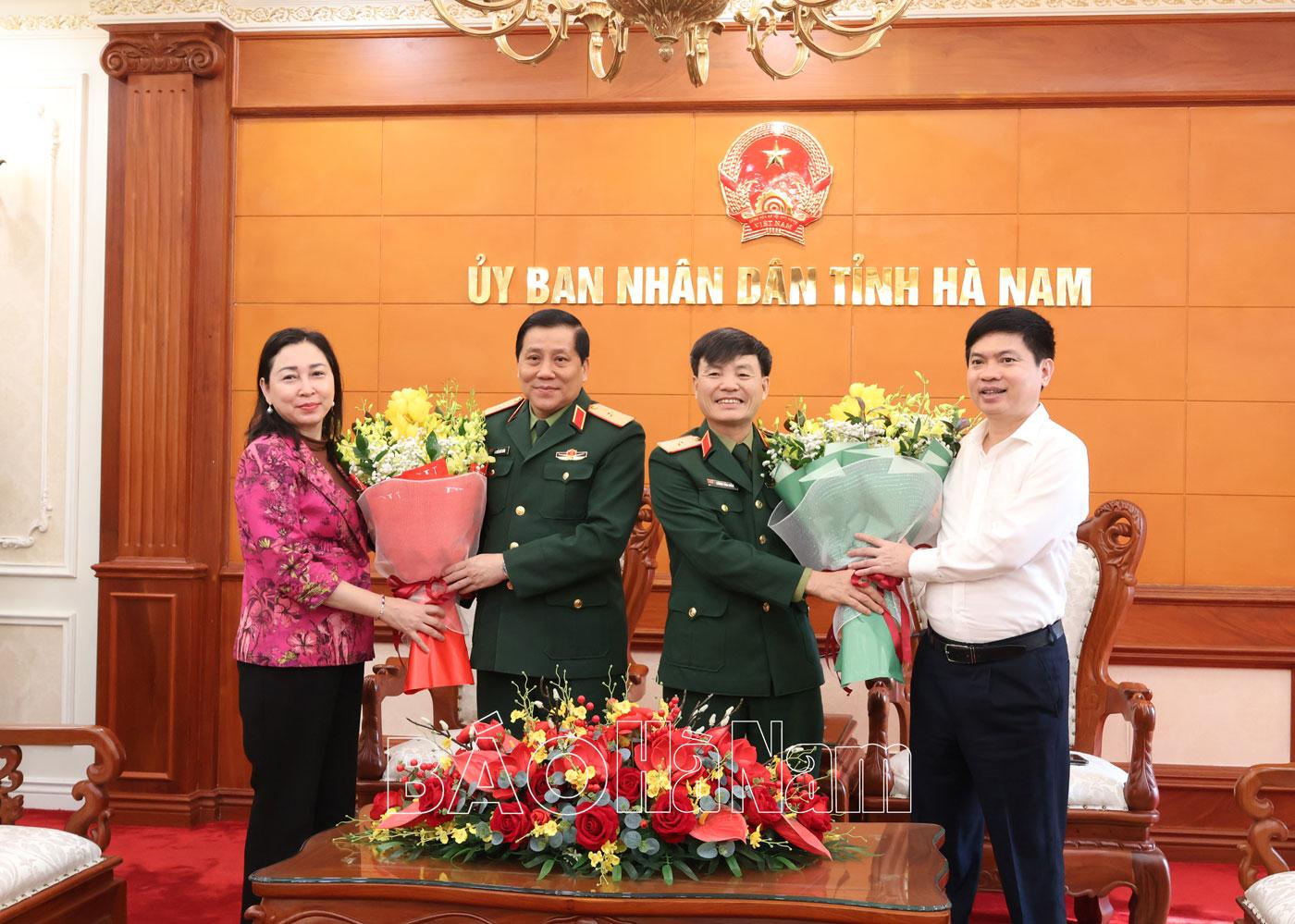 Đoàn công tác Bộ Tư lệnh Quân khu 3 làm việc với Thường trực Tỉnh ủy