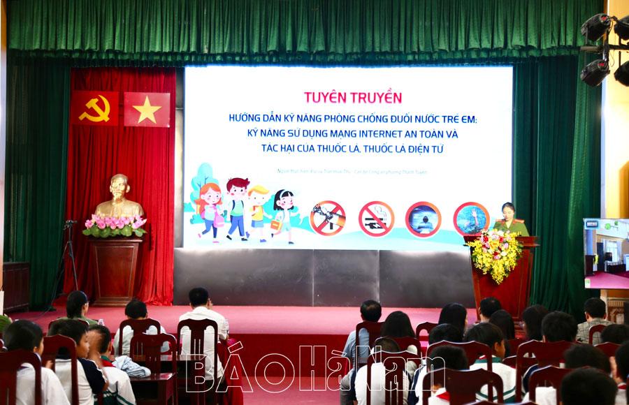 Hướng dẫn kỹ năng phòng tránh tai nạn thương tích cho học sinh Trường THCS Thanh Tuyền