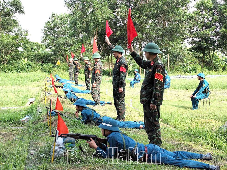Lý Nhân: 100% dân quân tự vệ tham gia kiểm tra bắn đạn thật đạt yêu cầu