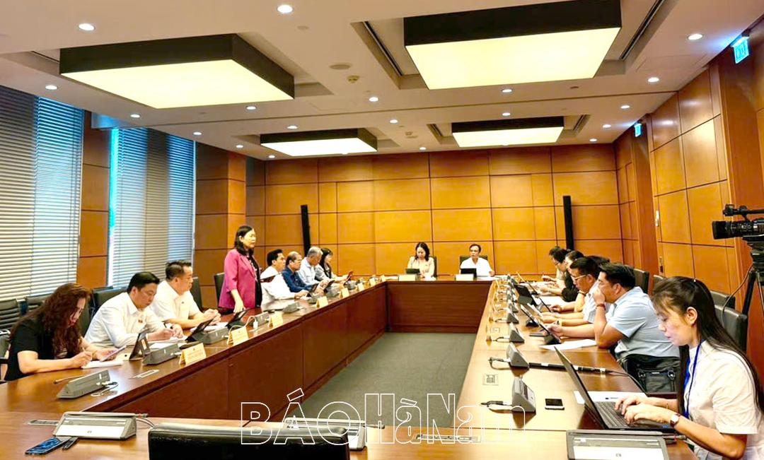 Đoàn đại biểu Quốc hội Hà Nam thảo luận ở tổ về các dự án luật