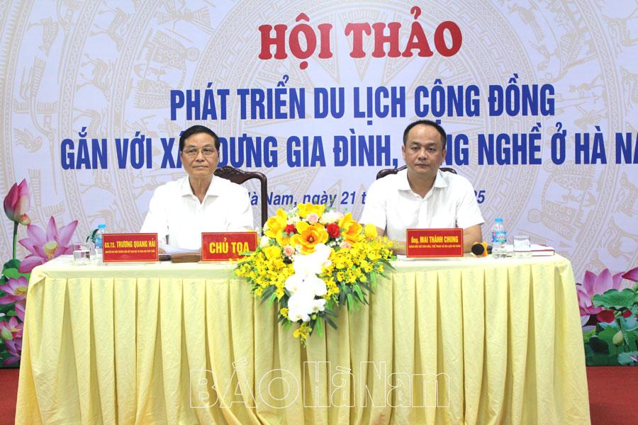 Hội thảo “Phát triển du lịch cộng đồng gắn với xây dựng gia đình, làng nghề Hà Nam”