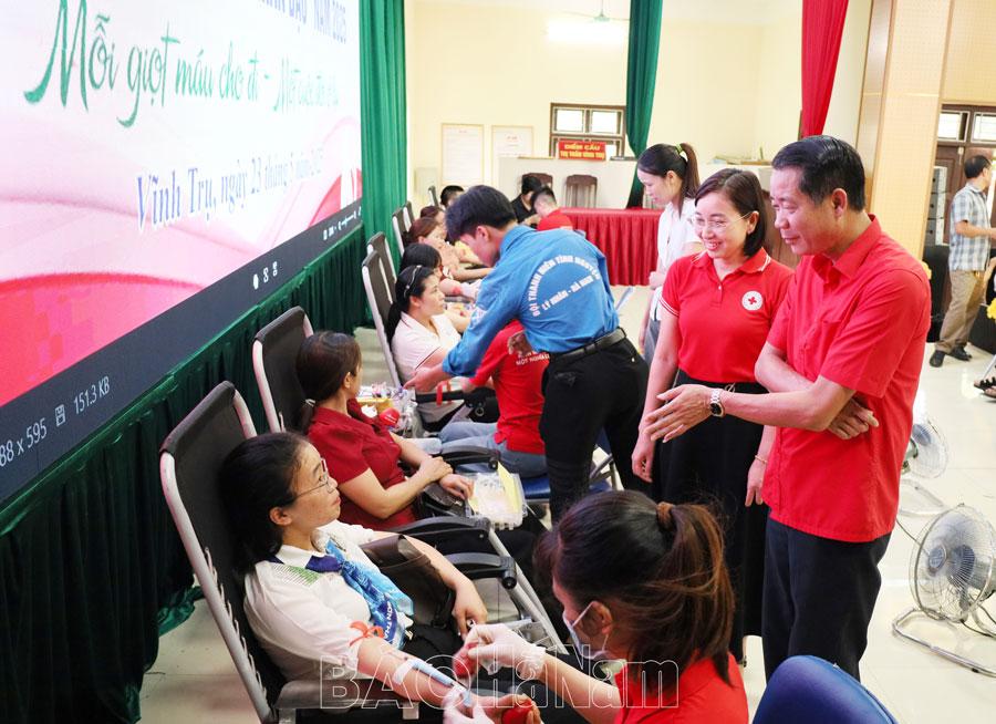 Lý Nhân thu được 394 đơn vị máu tại Ngày hội hiến máu