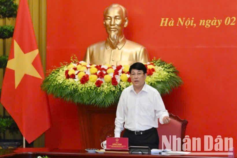 Chủ tịch nước Lương Cường chủ trì phiên họp thứ sáu Hội đồng Quốc phòng và An ninh