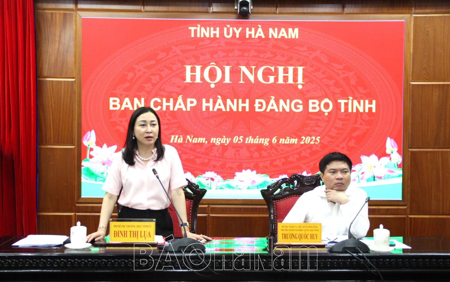 Hội nghị Ban Chấp hành Đảng bộ tỉnh