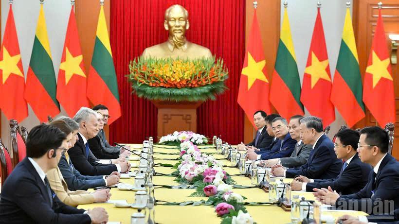 Tổng Bí thư Tô Lâm tiếp Tổng thống Litva Gitanas Nauseda