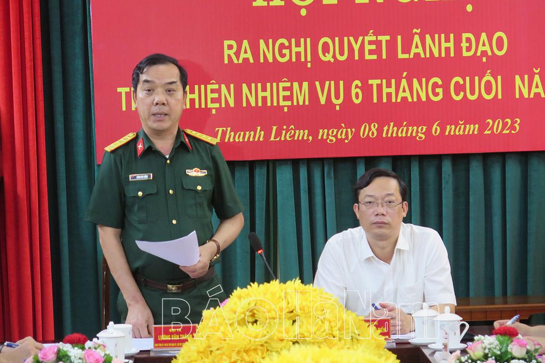 ĐUQS huyện Thanh Liêm, Kim Bảng xác định nhiệm vụ trọng tâm 6 tháng cuối năm