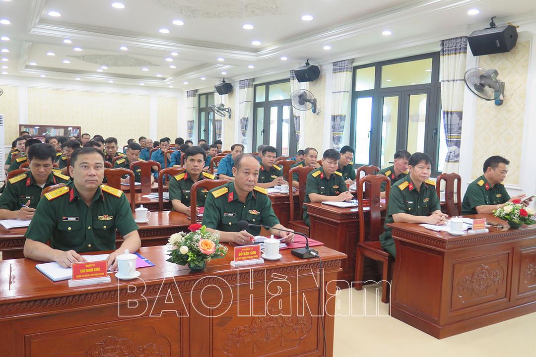 Ban CHQS huyện Kim Bảng sơ kết nhiệm vụ 6 tháng đầu năm