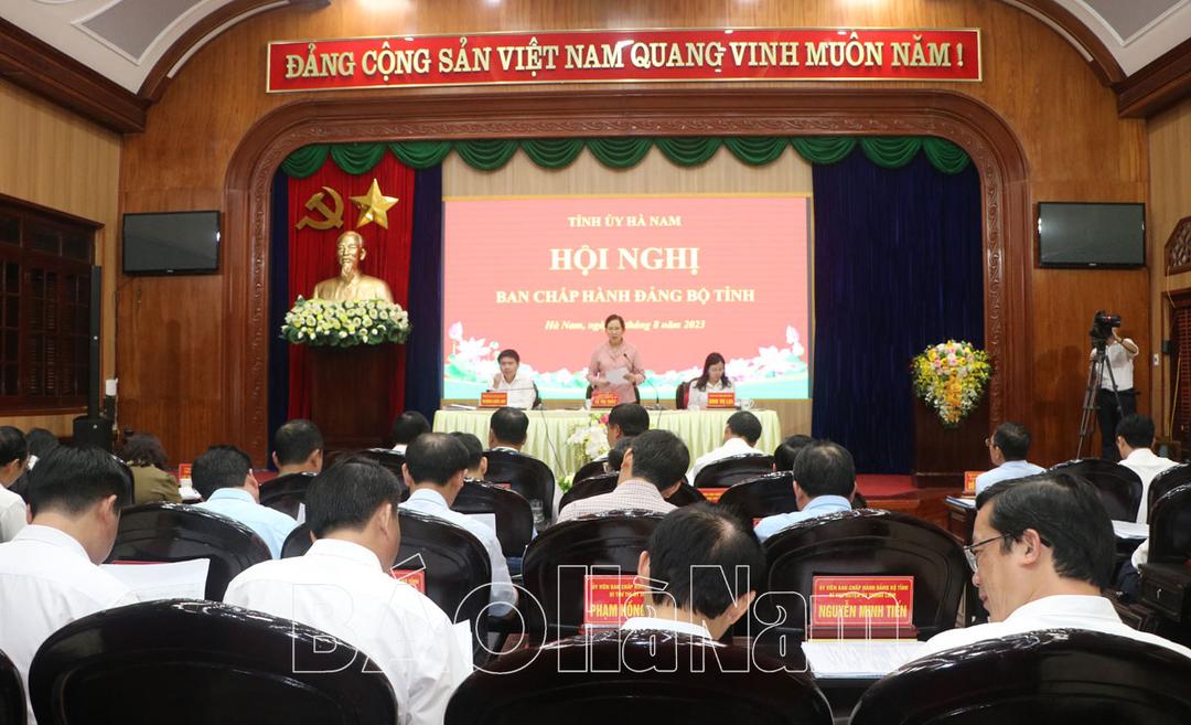 Ban Chấp hành Đảng bộ tỉnh thảo luận, cho ý kiến các nội dung thuộc thẩm quyền