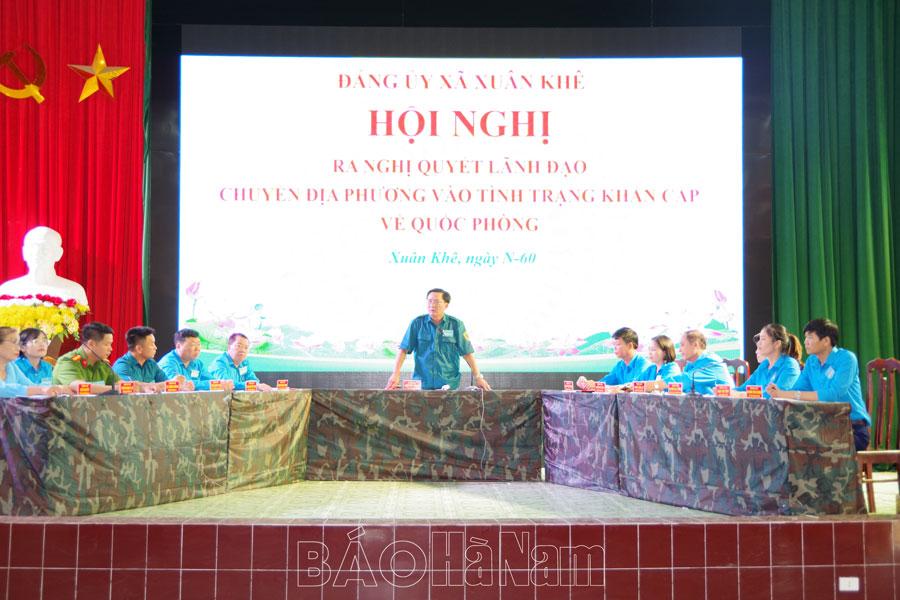 Xã Xuân Khê khai mạc diễn tập chiến đấu trong khu vực phòng thủ năm 2023