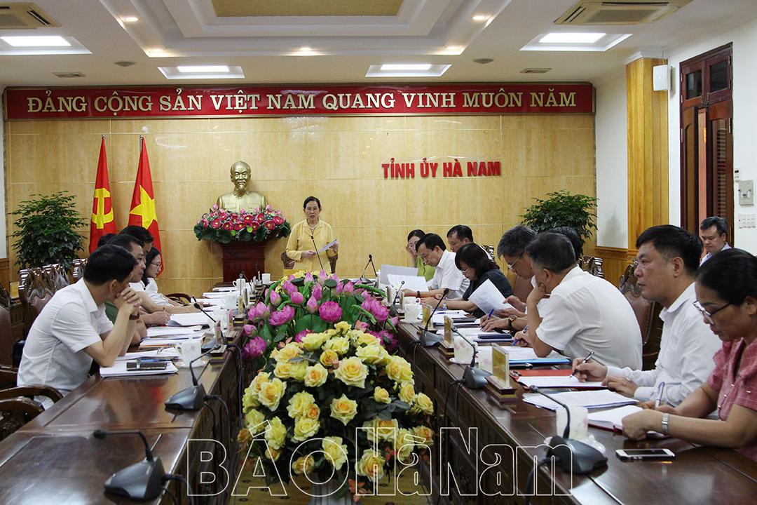 BTV Tỉnh ủy tổ chức hội nghị thảo luận, cho ý kiến, cho chủ trương các nội dung theo thẩm quyền