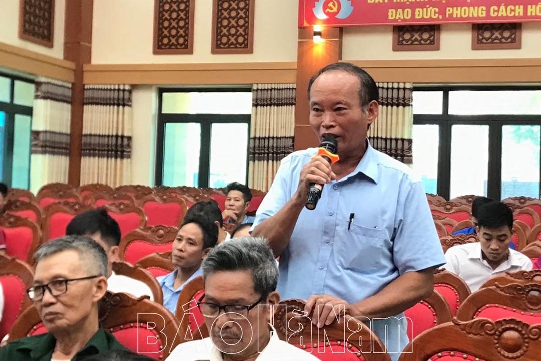 Lãnh đạo xã Nhật Tựu đối thoại với cán bộ, nhân dân địa phương