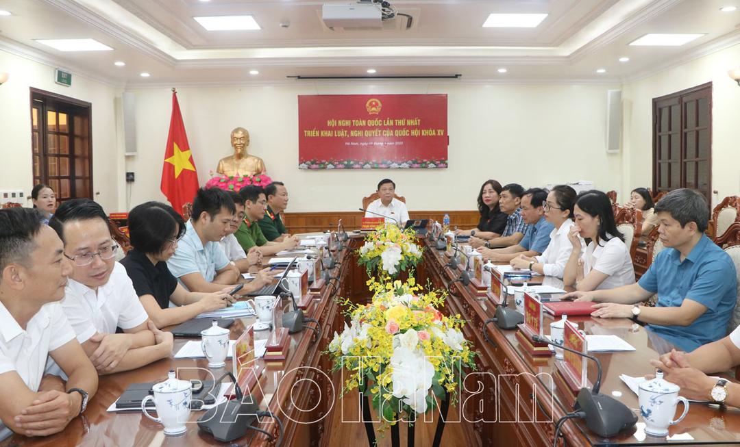 Hội nghị toàn quốc triển khai luật, nghị quyết của Quốc hội