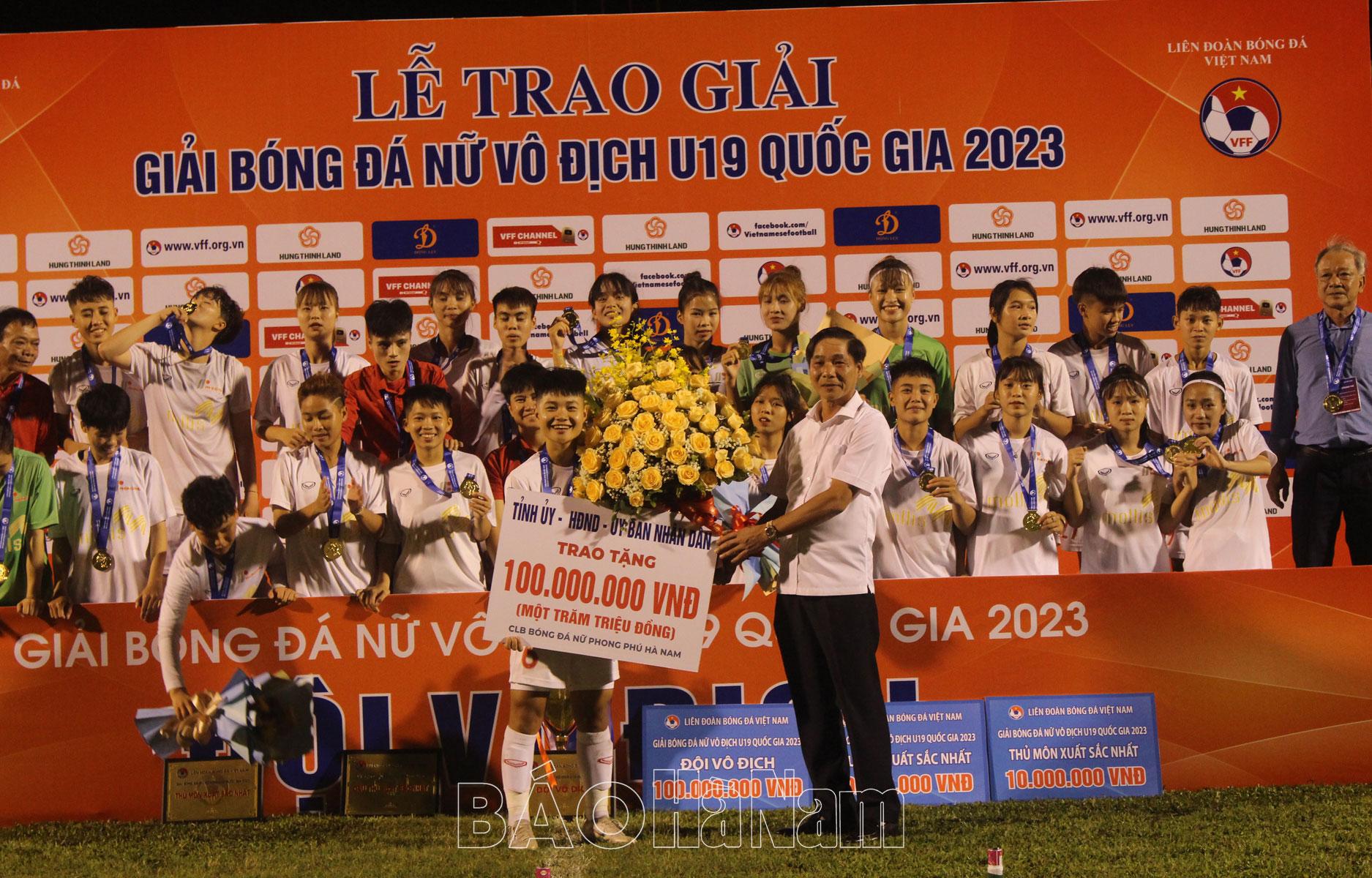 Phong Phú Hà Nam vô địch Quốc gia lứa tuổi U19