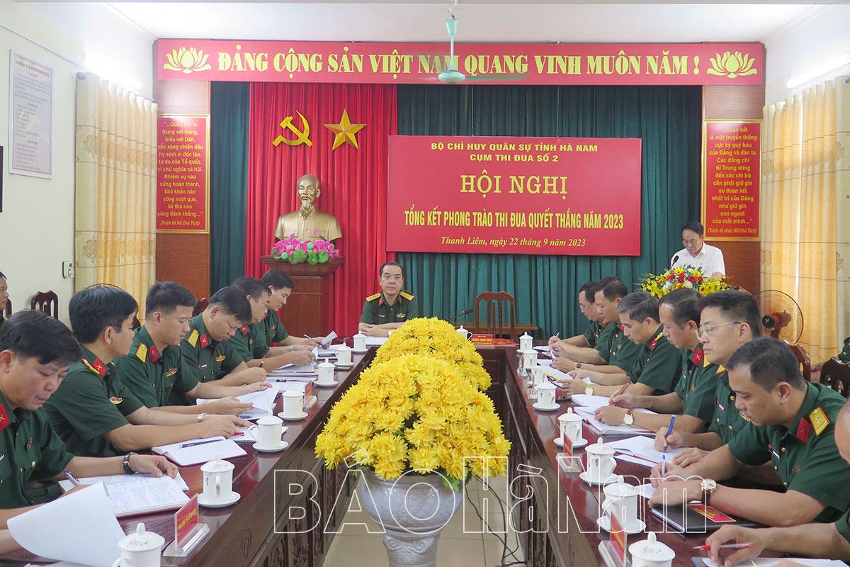 Cụm thi đua số 2/Bộ CHQS tỉnh tổng kết phong trào thi đua Quyết thắng năm 2023