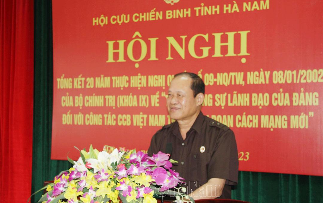 Hội CCB tỉnh tổng kết 20 năm thực hiện Nghị quyết số 09 - NQ/TW của Bộ Chính trị (khóa IX)